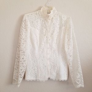 VTG Scott McClintock Victorian Lace Blouse